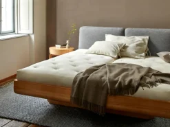 Grüne Erde Massivholzbetten^Vielseitige Wolke weich, 90 x 200 cm, GOTS