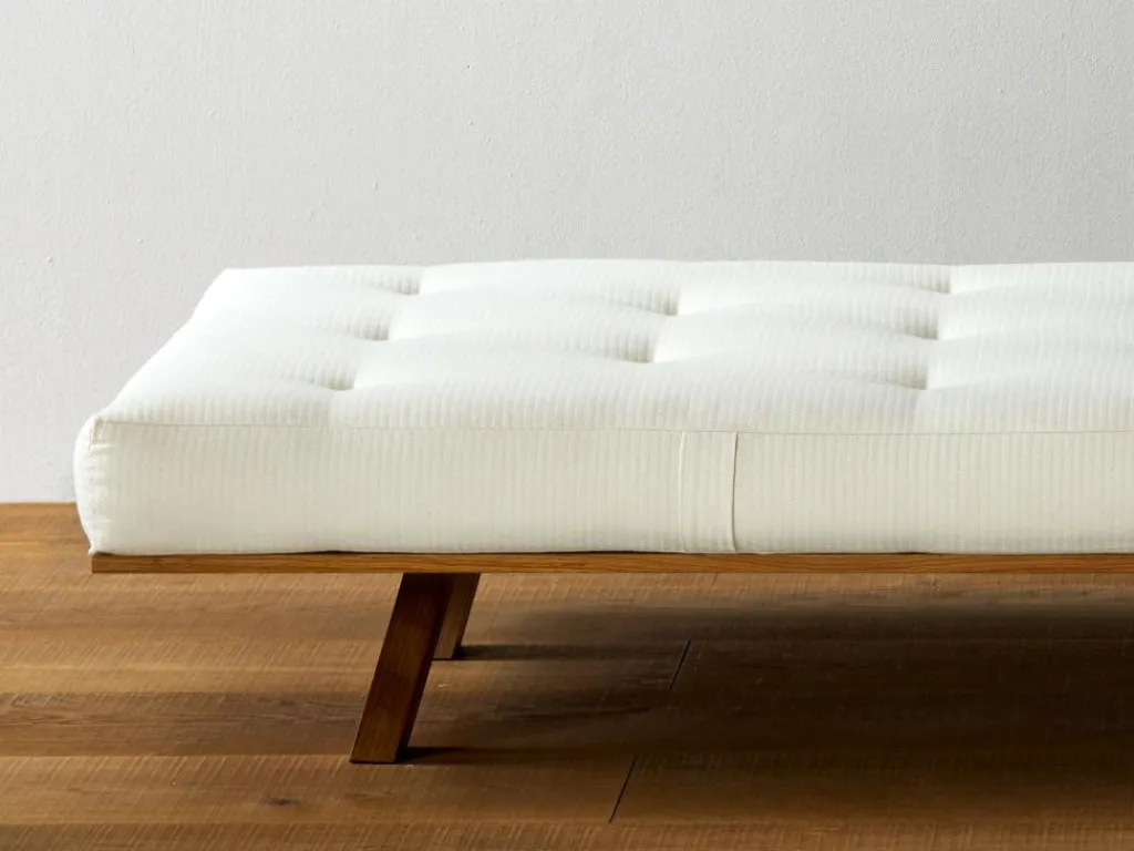 Grüne Erde Massivholzbetten^Weiße Wolke Pur, mittel, 90 x 200 cm, GOTS