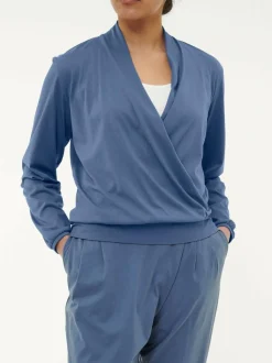 Grüne Erde Shirts|Yoga & Loungewear^Wickelshirt aus Bio Baumwolle, , S, GOTS