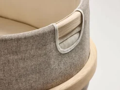 Kinder Grüne Erde Babywiege Serafina^Wiege Serafina, inkl. Housse und Matratze, Wollstoff Tano Natur (79), Esche