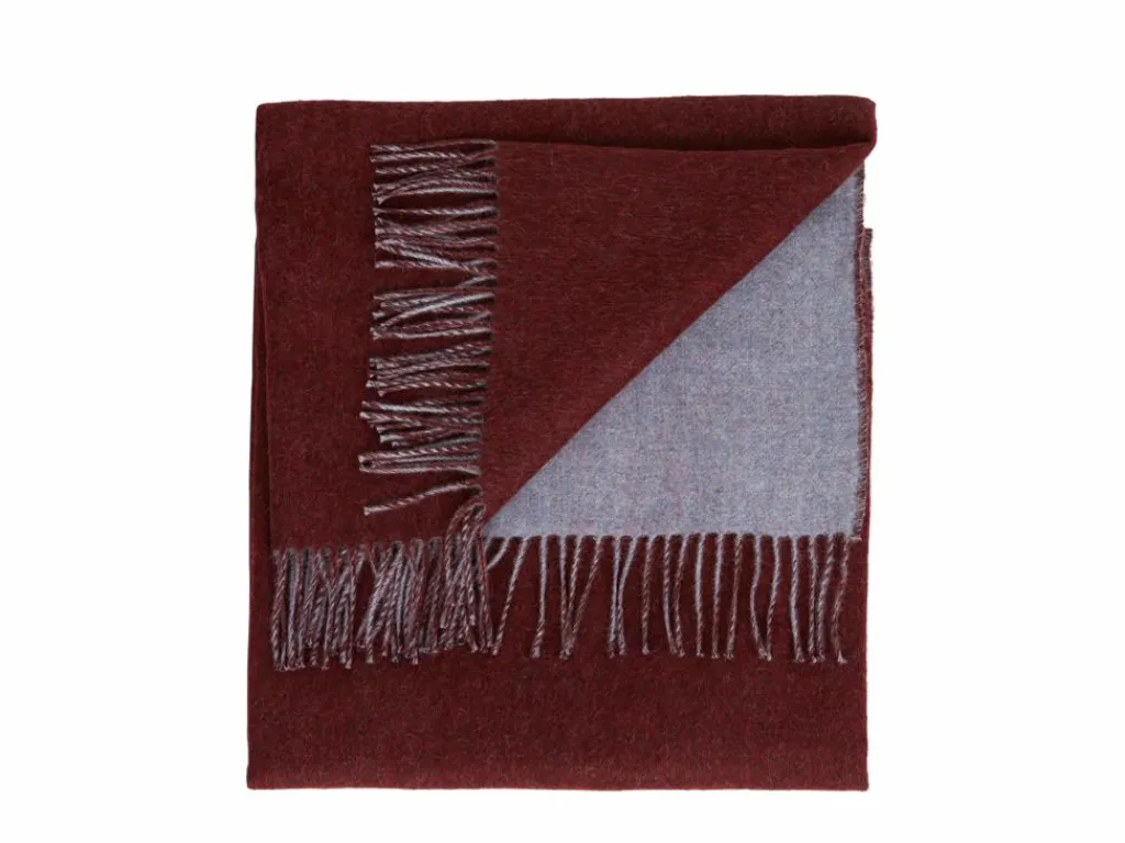 Grüne Erde Wohndecken|Geschenke-Guide^Wohndecke Gwen, blau/pflaume, 130 x 180 cm, 100 % Alpakawolle