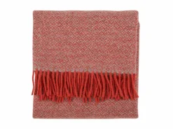 Grüne Erde Wohndecken^Wohndecke Ilyas, ziegel/ hasel, 130 x 200 cm, 70 % Alpakawolle/30 % Schurwolle (Schaf), Schurwolle kbT