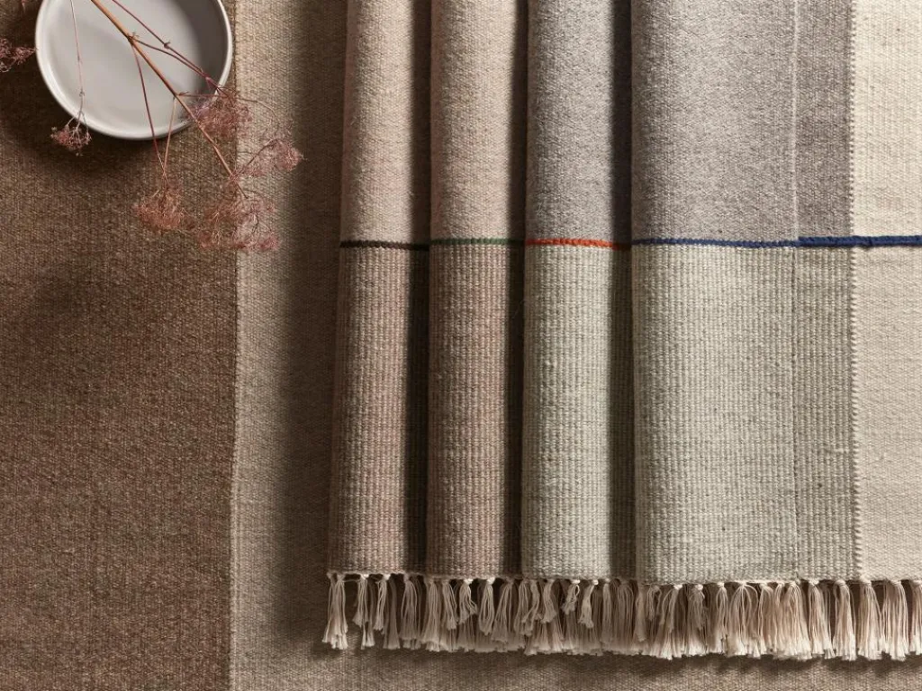 Grüne Erde Teppiche|Teppiche^Wollteppich Kelim Mata, , 70 x 140 cm