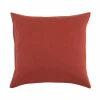 Grüne Erde Zier- & Wärmekissen^Zierkissenbezug ARIANA, granatapfel, 50 x 50 cm, 60% Baumwolle/40% Leinen, GOTS