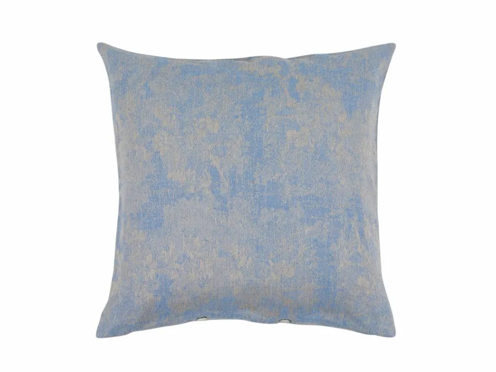 Grüne Erde Zier- & Wärmekissen^Zierkissenbezug CLEO, saphier, 40 x 40 cm, 70 % Baumwolle/30 % Hanf, GOTS