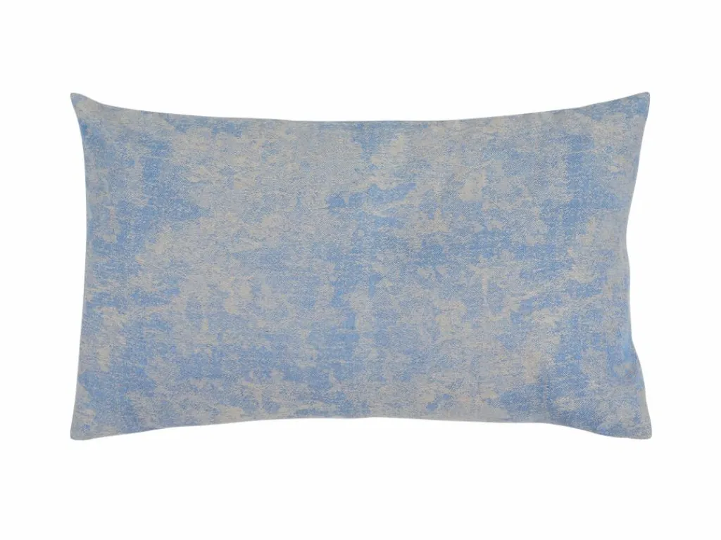 Grüne Erde Zier- & Wärmekissen^Zierkissenbezug CLEO, saphier, 30 x 50 cm, 70 % Baumwolle/30 % Hanf, GOTS