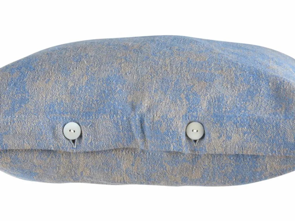 Grüne Erde Zier- & Wärmekissen^Zierkissenbezug CLEO, saphier, 30 x 50 cm, 70 % Baumwolle/30 % Hanf, GOTS