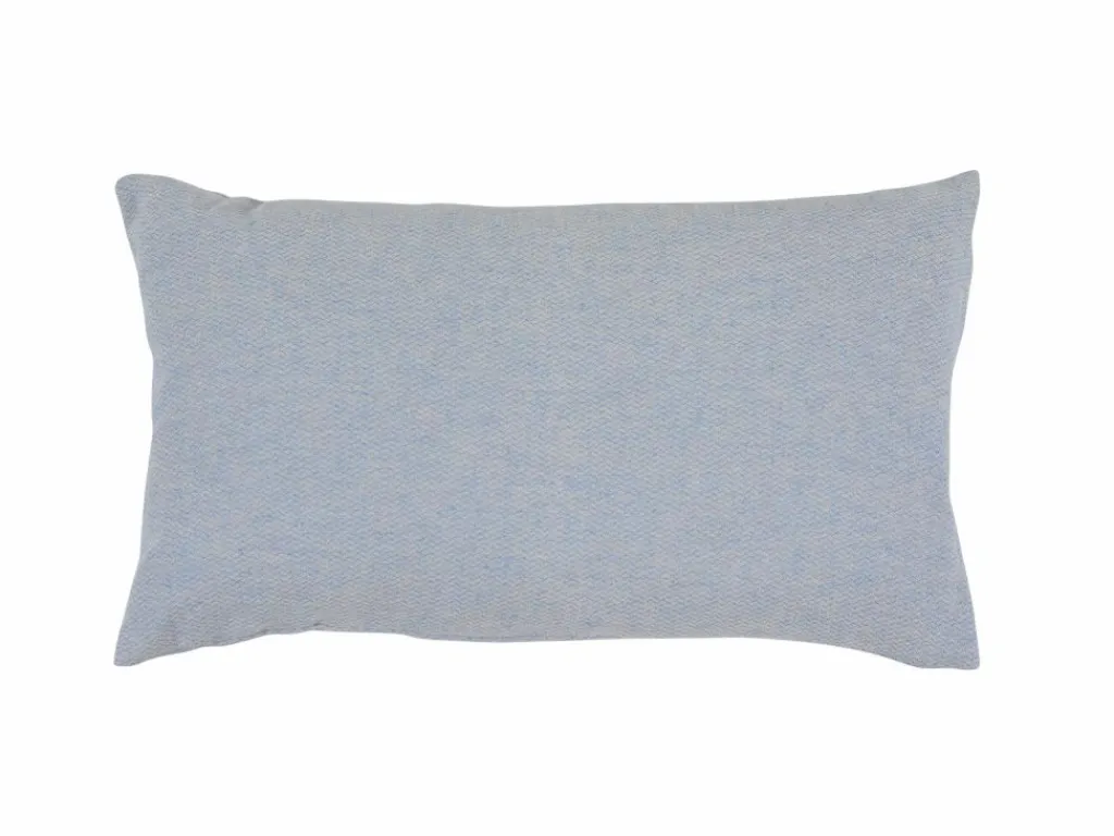 Grüne Erde Zier- & Wärmekissen^Zierkissenbezug LUANA, saphier, 30 x 50 cm, 70 % Baumwolle/30 % Hanf, GOTS